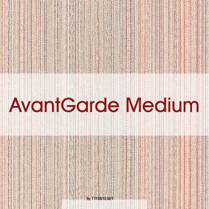 AvantGarde Medium example